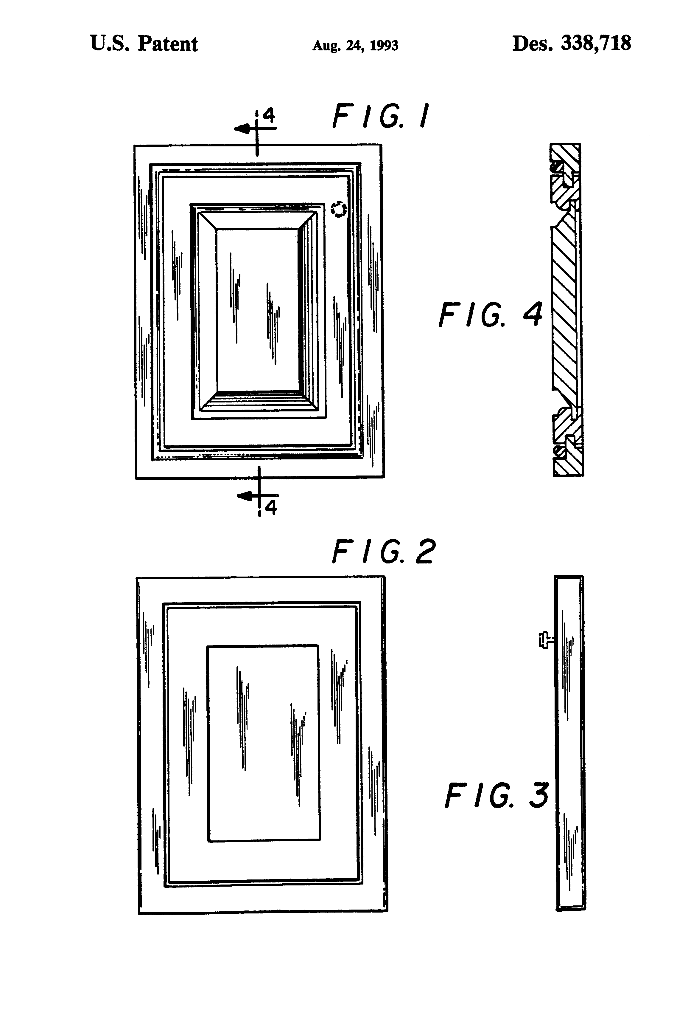 example of an image from a cabinet door design patent